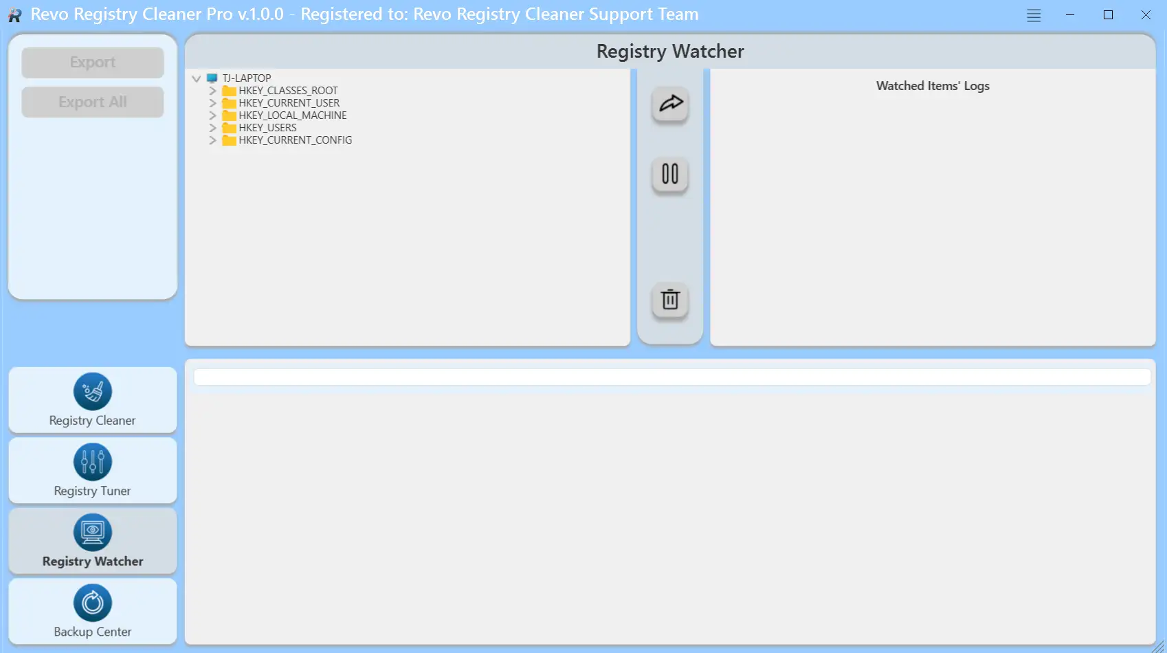 Registry Watcher monitoring registry changes in real time